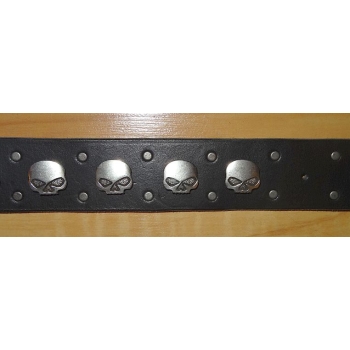 Czaszka skull logo Willie na nit stare srebro (id: 817)
